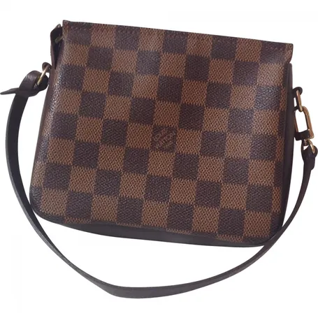 Checkerboard pattern bag LOUIS VUITTON Brown in Cloth - 863171