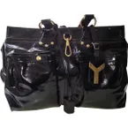 ysl anthracite patent leather handbag muse  